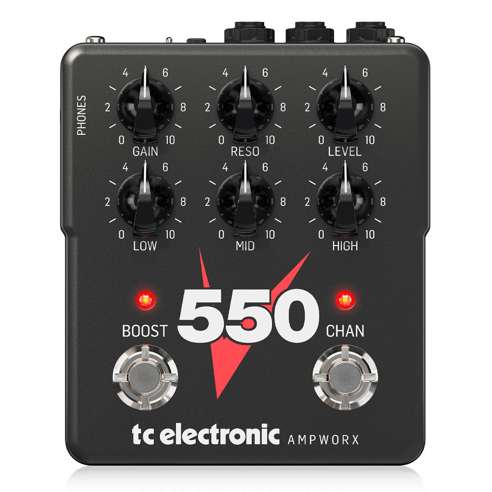 TC Electronic V550 Ampworx Preamp & Cab Sim ; TC Electronic V550 Ampworx Preamp & Cab Sim Angle ; TC Electronic V550 Ampworx Preamp & Cab Sim Rear