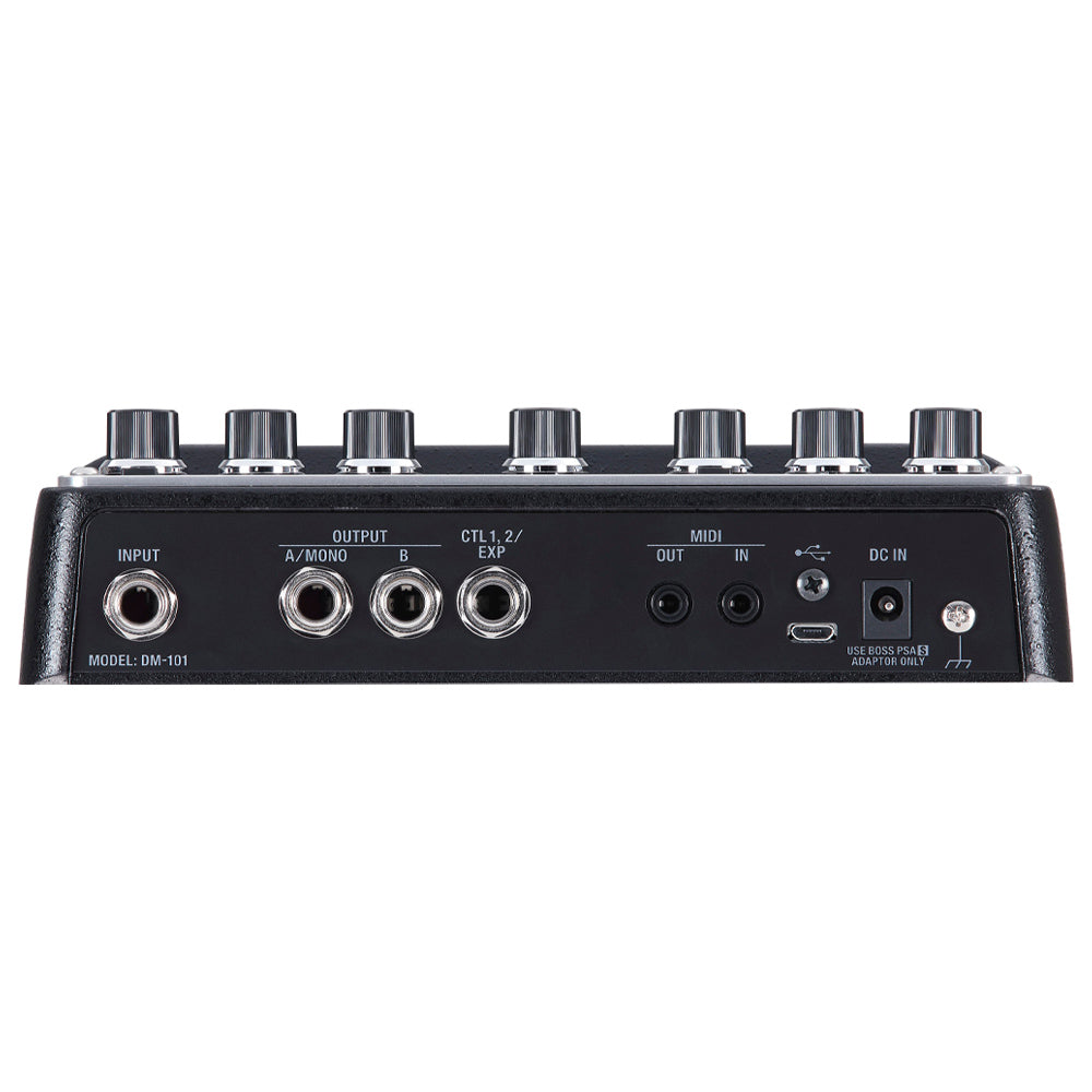 Boss DM-101 Delay Machine ; Boss DM-101 Delay Machine Angle ; Boss DM-101 Delay Machine Rear