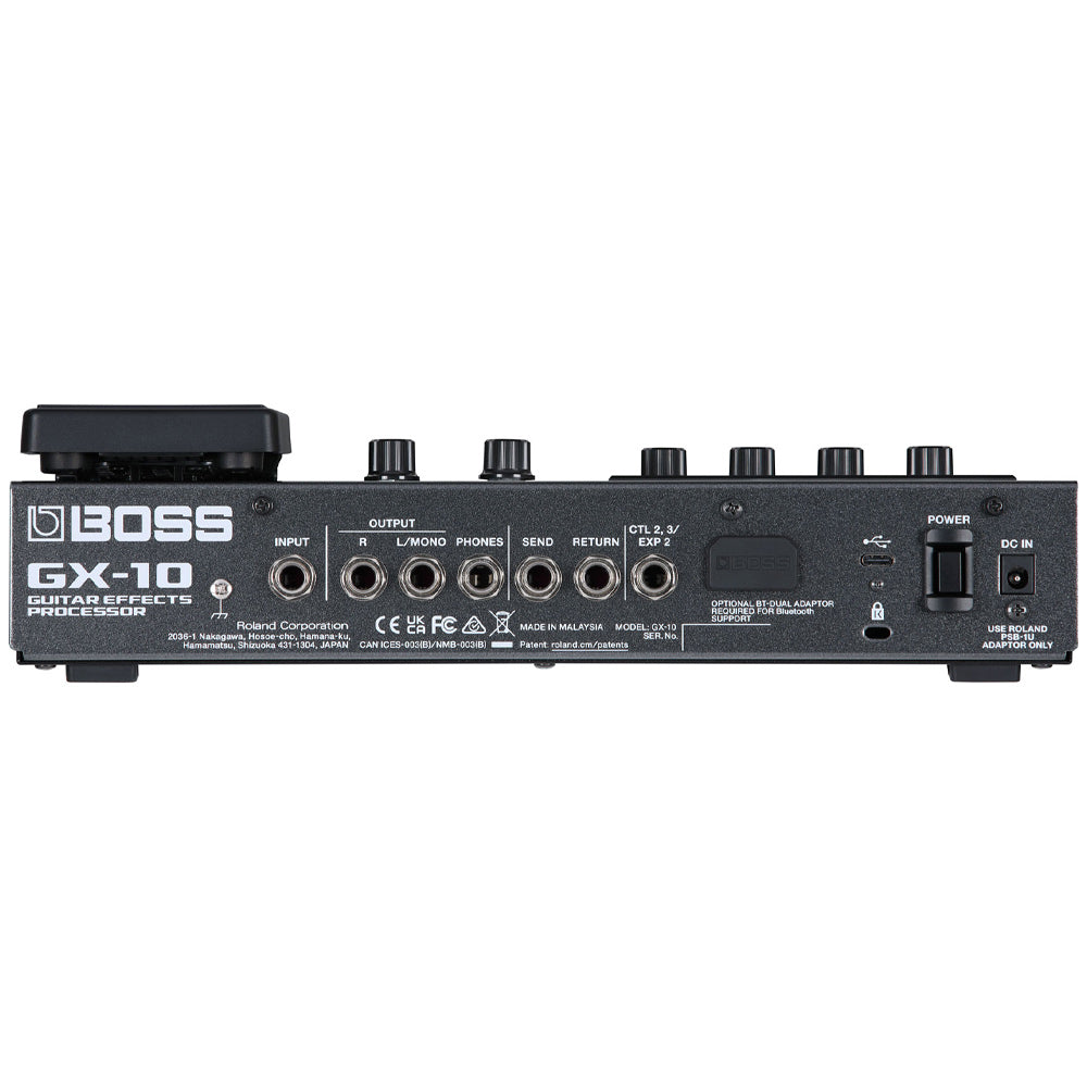 Boss GX-10 Front/Control Panel ; Boss GX-10 I/O