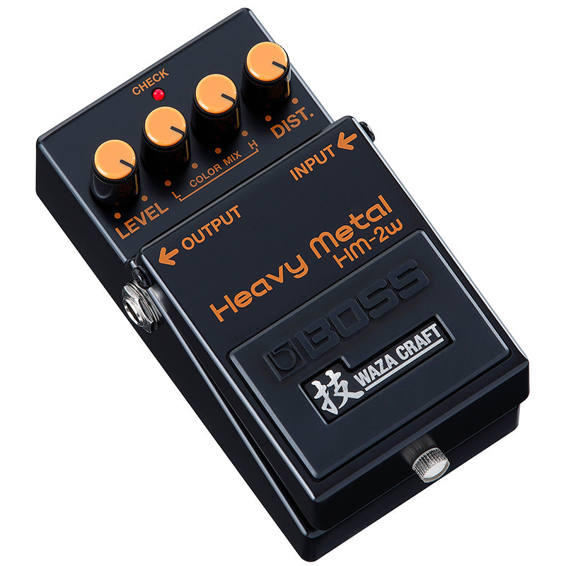Boss HM-2W Waza Craft Heavy Metal Distortion front ; Boss HM-2W Waza Craft Heavy Metal Distortion side ; Boss HM-2W Waza Craft Heavy Metal Distortion back
