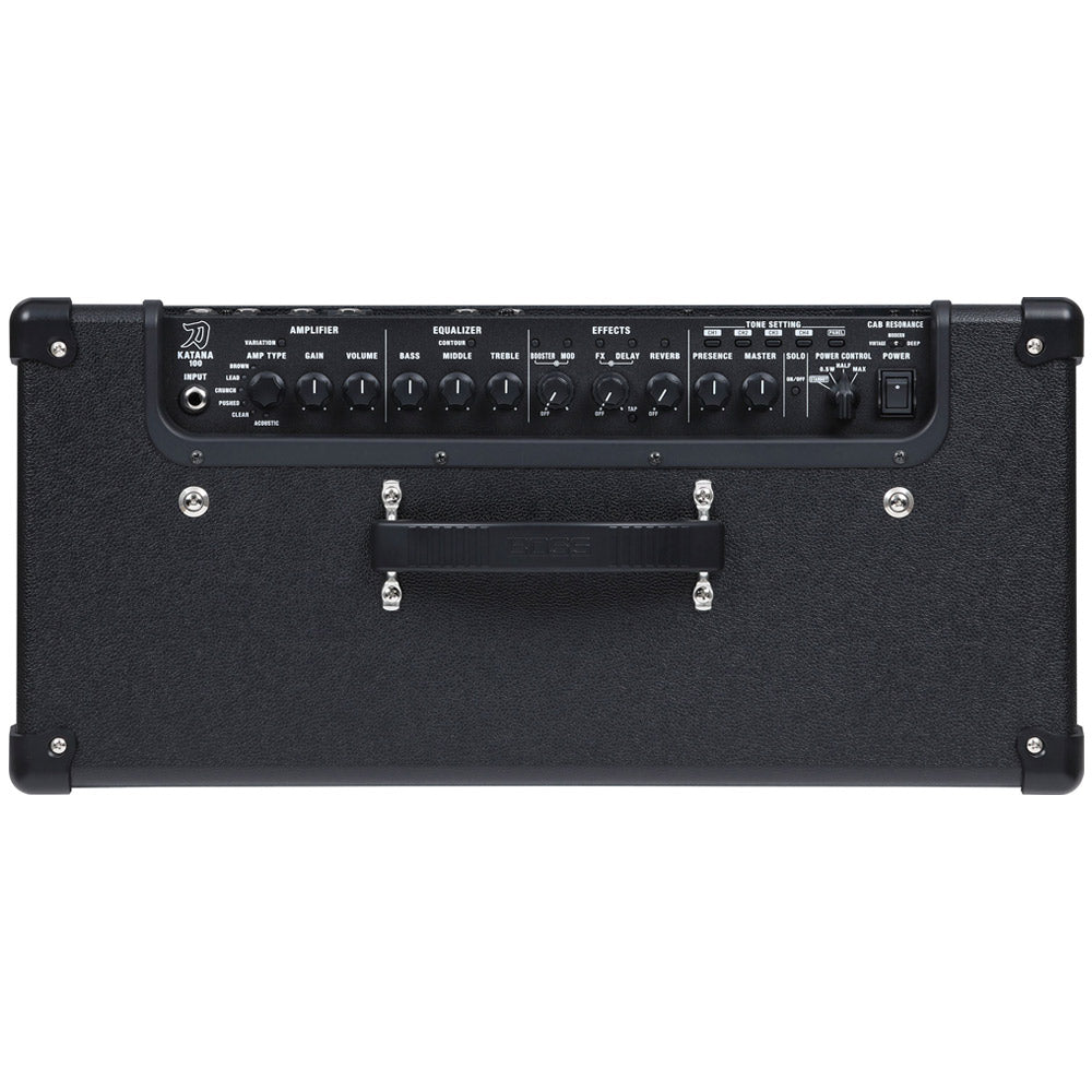 Boss KATANA 100 Gen 3 Guitar Amplifier Front ; Boss KATANA 100 Gen 3 Guitar Amplifier Top ; Boss KATANA 100 Gen 3 Guitar Amplifier Rear