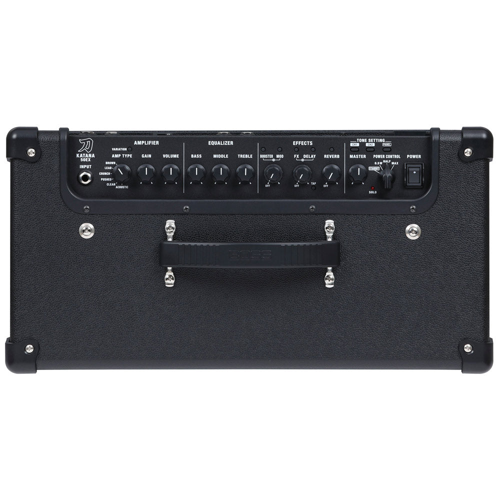 Boss KATANA 50 EX Gen 3 Guitar Amplifier Front ; Boss KATANA 50 EX Gen 3 Guitar Amplifier Top ; Boss KATANA 50 EX Gen 3 Guitar Amplifier Rear