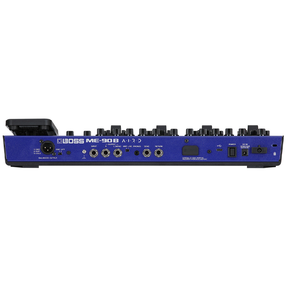 Boss ME-90B Bass Multi Effects Pedal Front ; Boss ME-90B Bass Multi Effects Pedal Angle ; Boss ME-90B Bass Multi Effects Pedal Rear