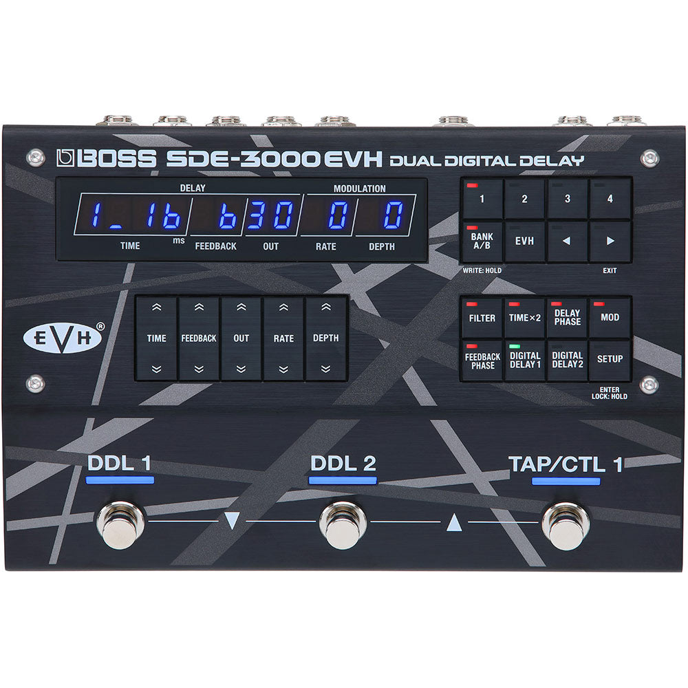 Boss SDE-3000D EVH Dual Digital Delay Front ; Boss SDE-3000D EVH Dual Digital Delay Side ; Boss SDE-3000D EVH Dual Digital Delay Rear