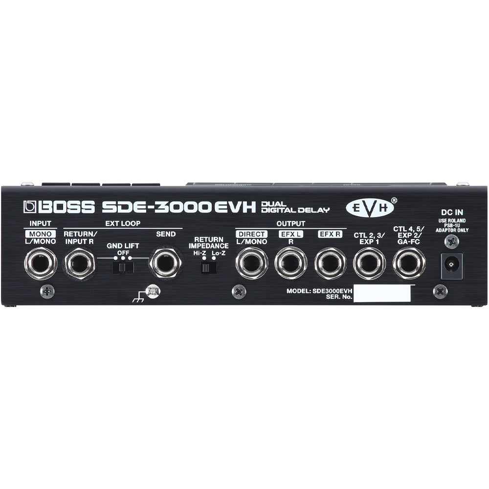 Boss SDE-3000D EVH Dual Digital Delay Front ; Boss SDE-3000D EVH Dual Digital Delay Side ; Boss SDE-3000D EVH Dual Digital Delay Rear