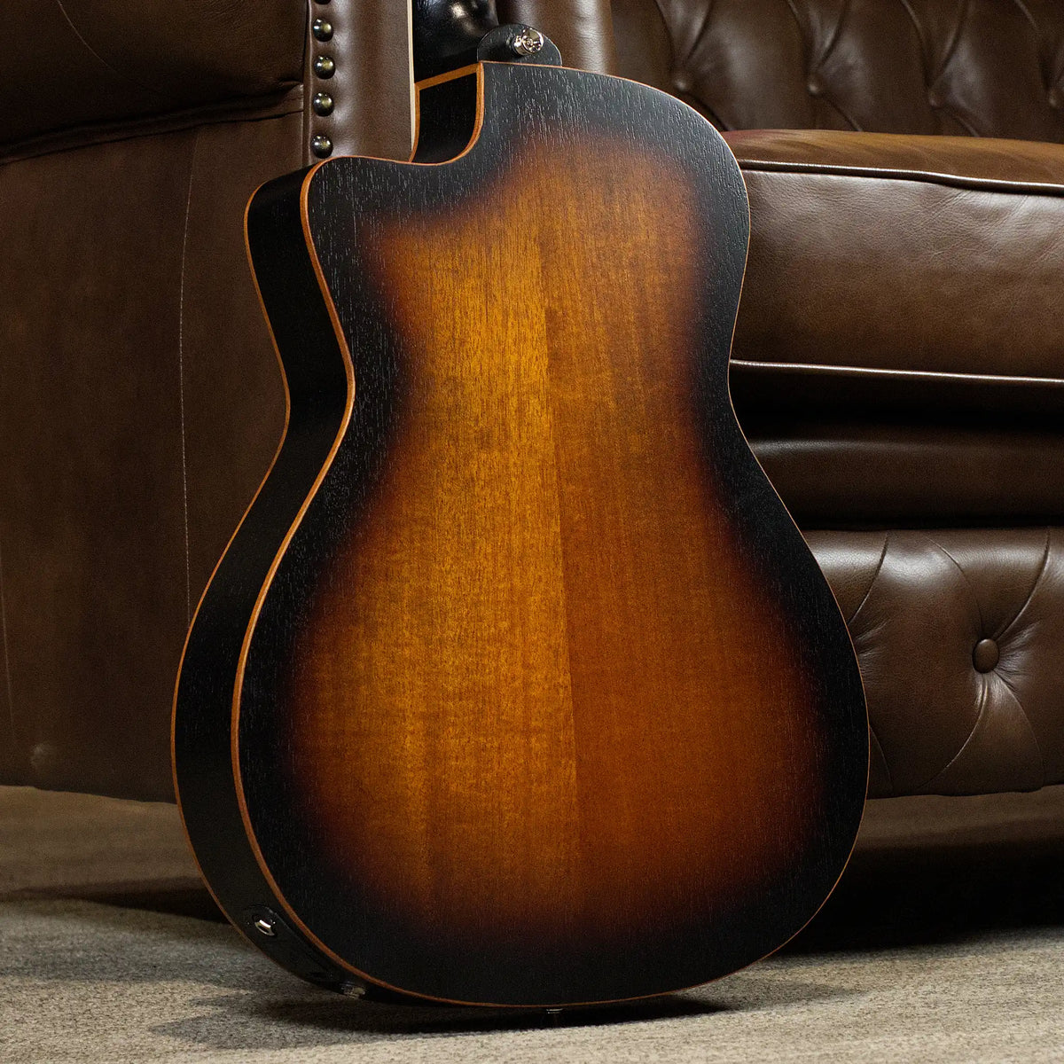 Cole Clark Studio Thinline TL1EC All-Mahogany HSS Acoustic Guitar (Sunburst)