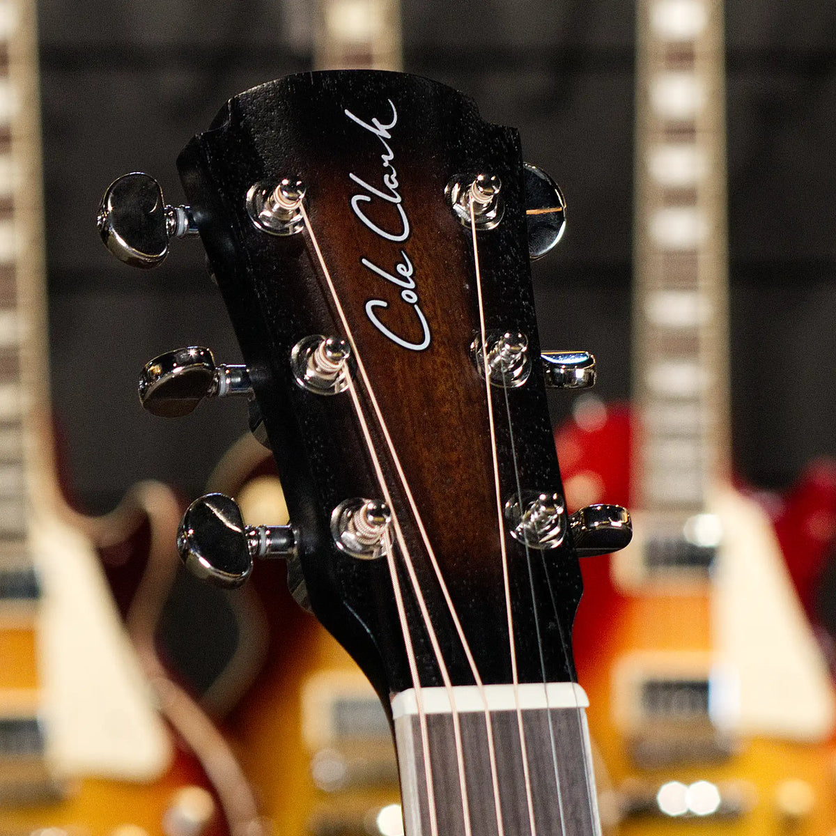 Cole Clark Studio Thinline TL1EC All-Mahogany HSS Acoustic Guitar (Sunburst)