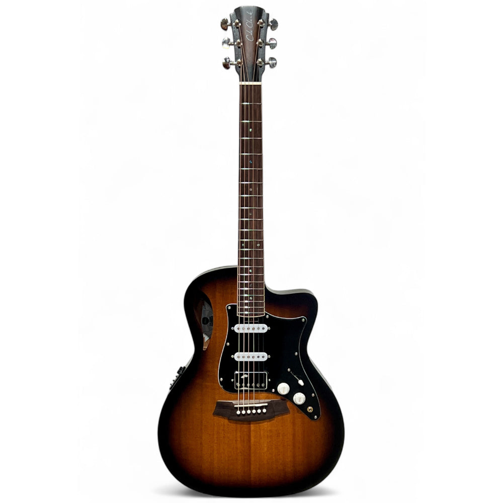 Cole Clark TL1EC-MMAH-HSS-SUN Body View ; Cole Clark TL1EC-MMAH-HSS-SUN Full View ; Cole Clark TL1EC-MMAH-HSS-SUN Back View