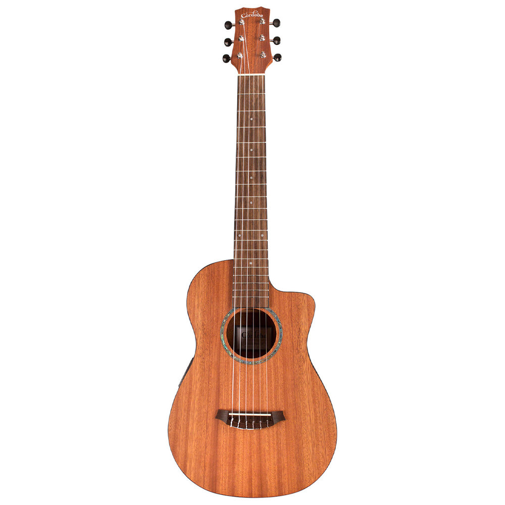 Cordoba Mini II MH-CE Classical Guitar Front ; Cordoba Mini II MH-CE Classical Guitar Full