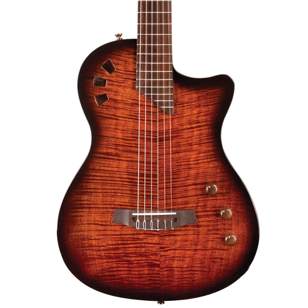 Cordoba Stage Guitar Fusion Acoustic/Electric Guitar Edgeburst Front ; Cordoba Stage Guitar Fusion Acoustic/Electric Guitar Edgeburst Full