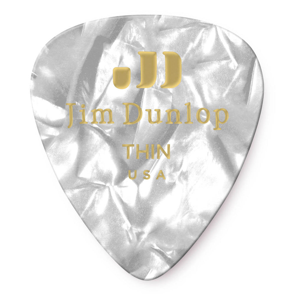 Dunlop Celluloid Pearloid Thin Guitar Picks - 12 Pack