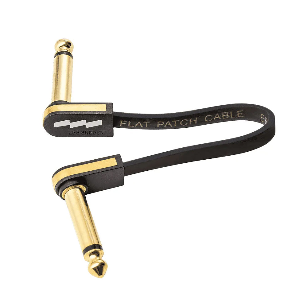 EBS PG-10 Premium Gold Flat Patch Cable 10cm Full ; EBS PG-10 Premium Gold Flat Patch Cable 10cm Close