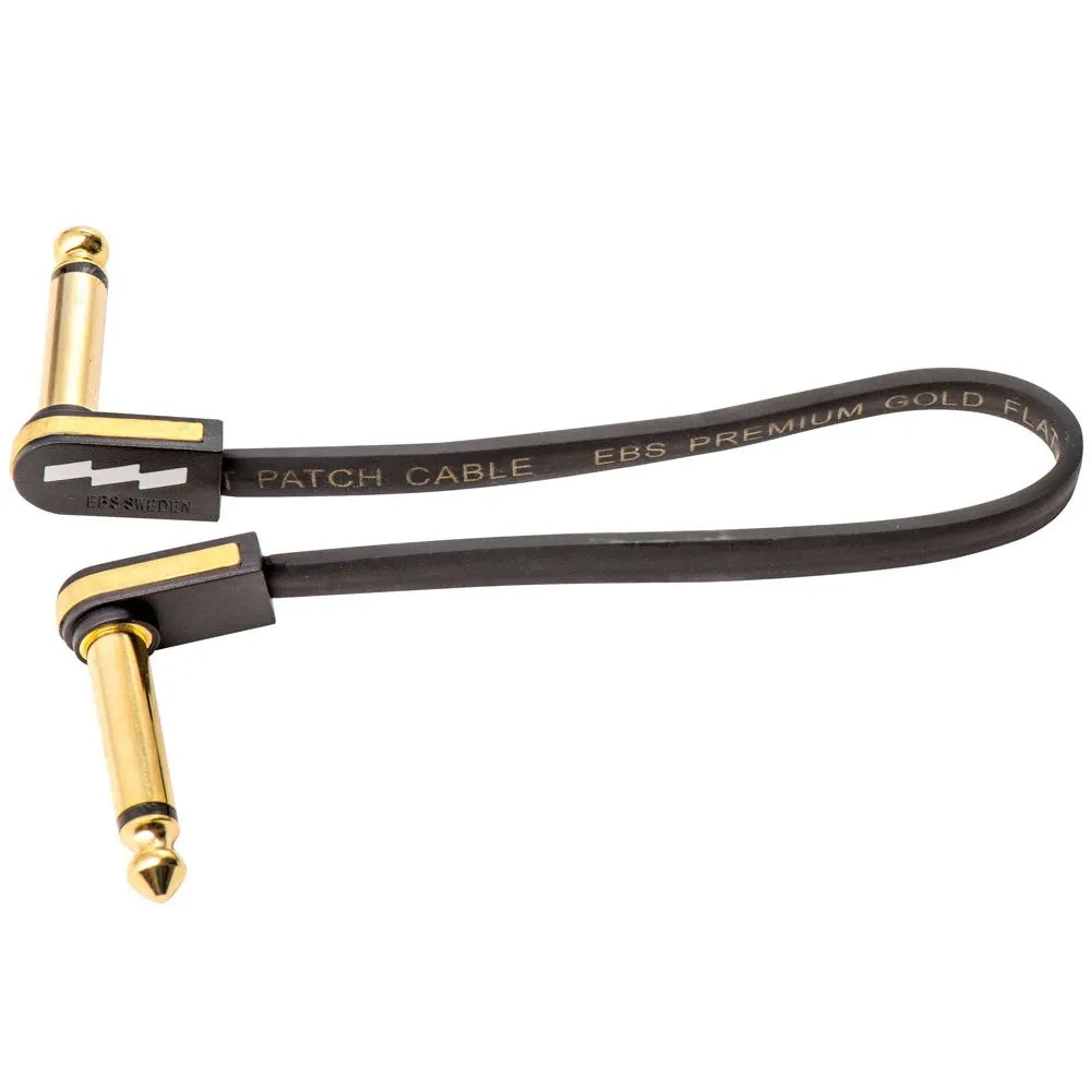 EBS PG-18 Premium Gold Flat Patch Cable 18cm Full ; EBS PG-18 Premium Gold Flat Patch Cable 18cm Close