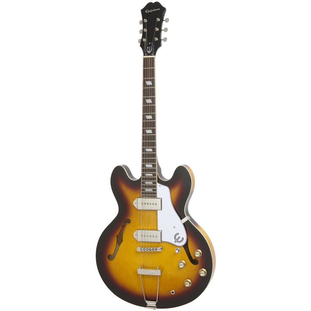 Epiphone Casino Vintage Sunburst Electric Guitar Front ; Epiphone Casino Vintage Sunburst Electric Guitar Full