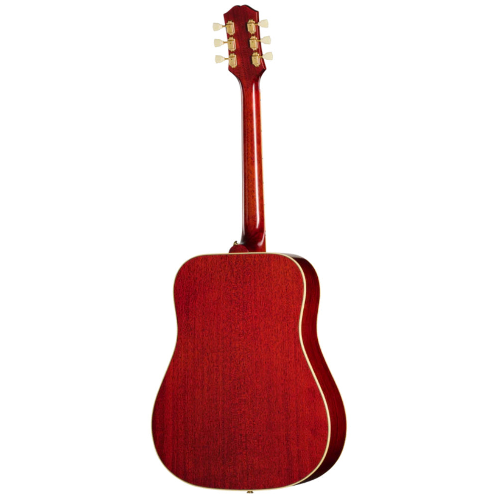 Epiphone Hummingbird Standard Cherry Sunburst Body View ; Epiphone Hummingbird Standard Cherry Sunburst Full View ; Epiphone Hummingbird Standard Cherry Sunburst Back View