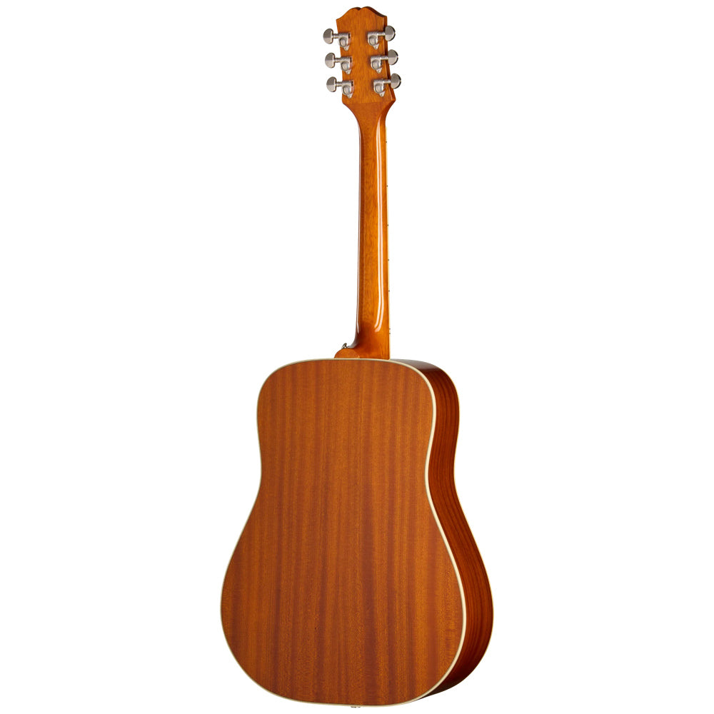 Epiphone Hummingbird Studio Heritage Cherry Sunburst Body View ; Epiphone Hummingbird Studio Heritage Cherry Sunburst Full View ; Epiphone Hummingbird Studio Heritage Cherry Sunburst Back View