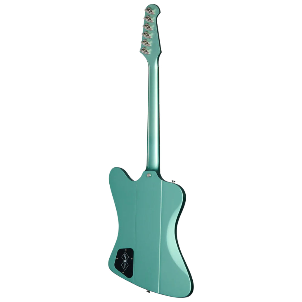 Epiphone IGC 1963 Firebird I Inverness Green Body View ; Epiphone IGC 1963 Firebird I Inverness Green Full View ; Epiphone IGC 1963 Firebird I Inverness Green Back View