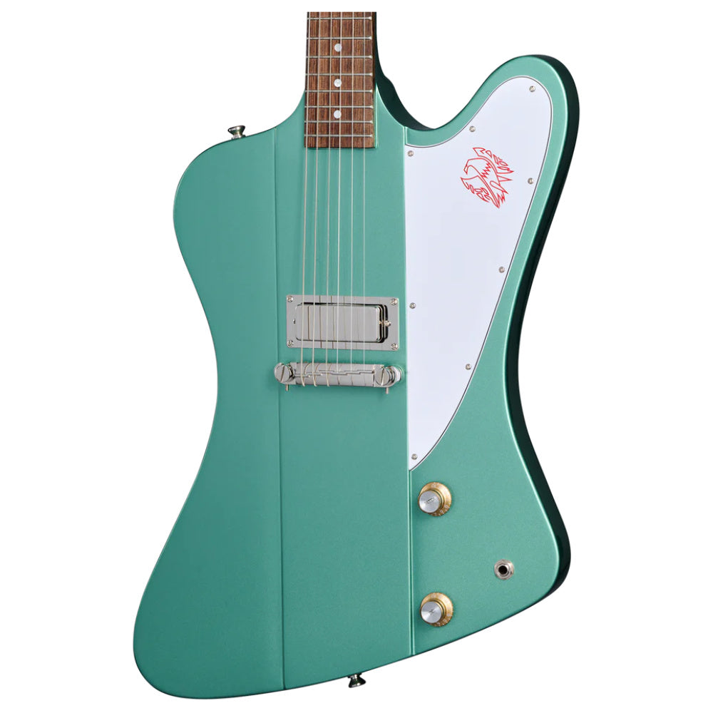 Epiphone IGC 1963 Firebird I Inverness Green Body View ; Epiphone IGC 1963 Firebird I Inverness Green Full View ; Epiphone IGC 1963 Firebird I Inverness Green Back View