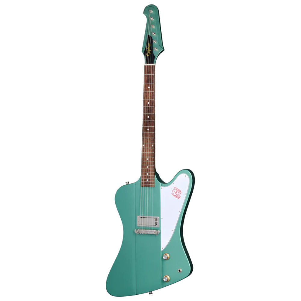 Epiphone IGC 1963 Firebird I Inverness Green Body View ; Epiphone IGC 1963 Firebird I Inverness Green Full View ; Epiphone IGC 1963 Firebird I Inverness Green Back View