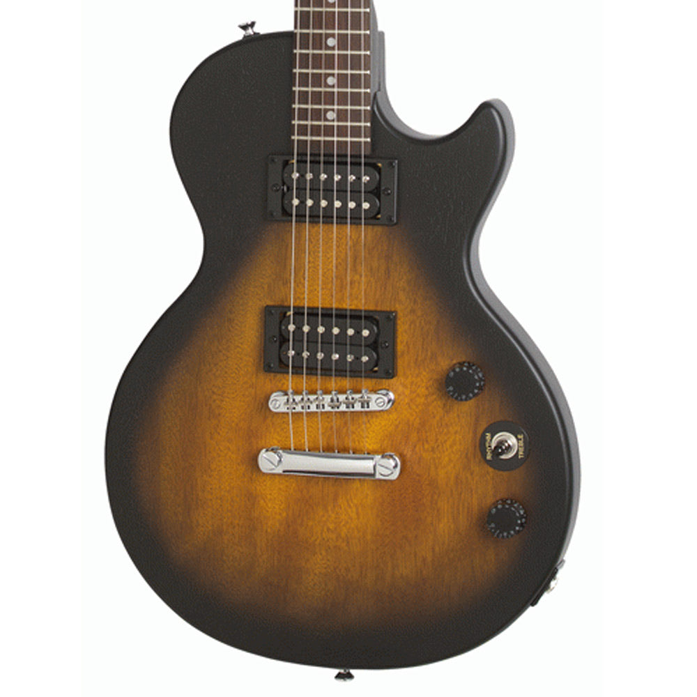 Epiphone Les Paul Special E1 Vintage Sunburst close view ; Epiphone Les Paul Special E1 Vintage Sunburst full view