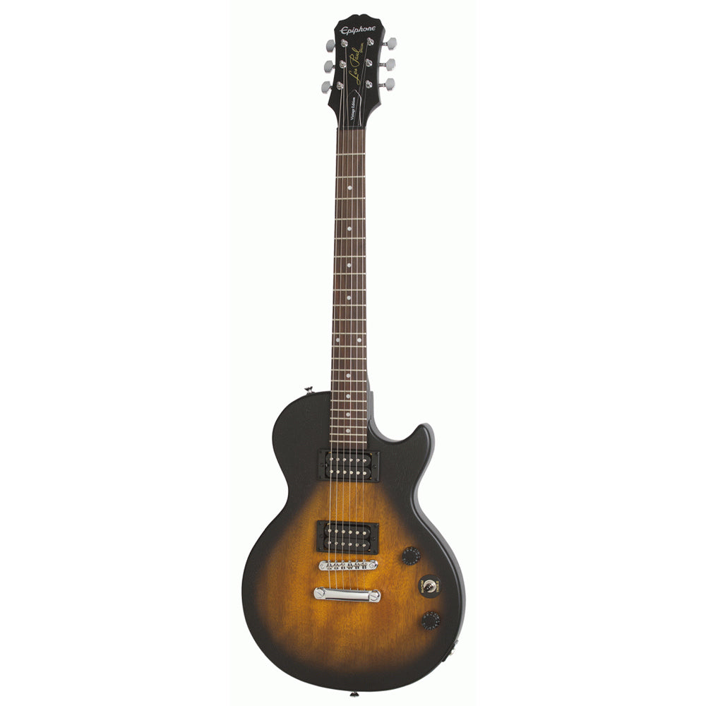 Epiphone Les Paul Special E1 Vintage Sunburst close view ; Epiphone Les Paul Special E1 Vintage Sunburst full view