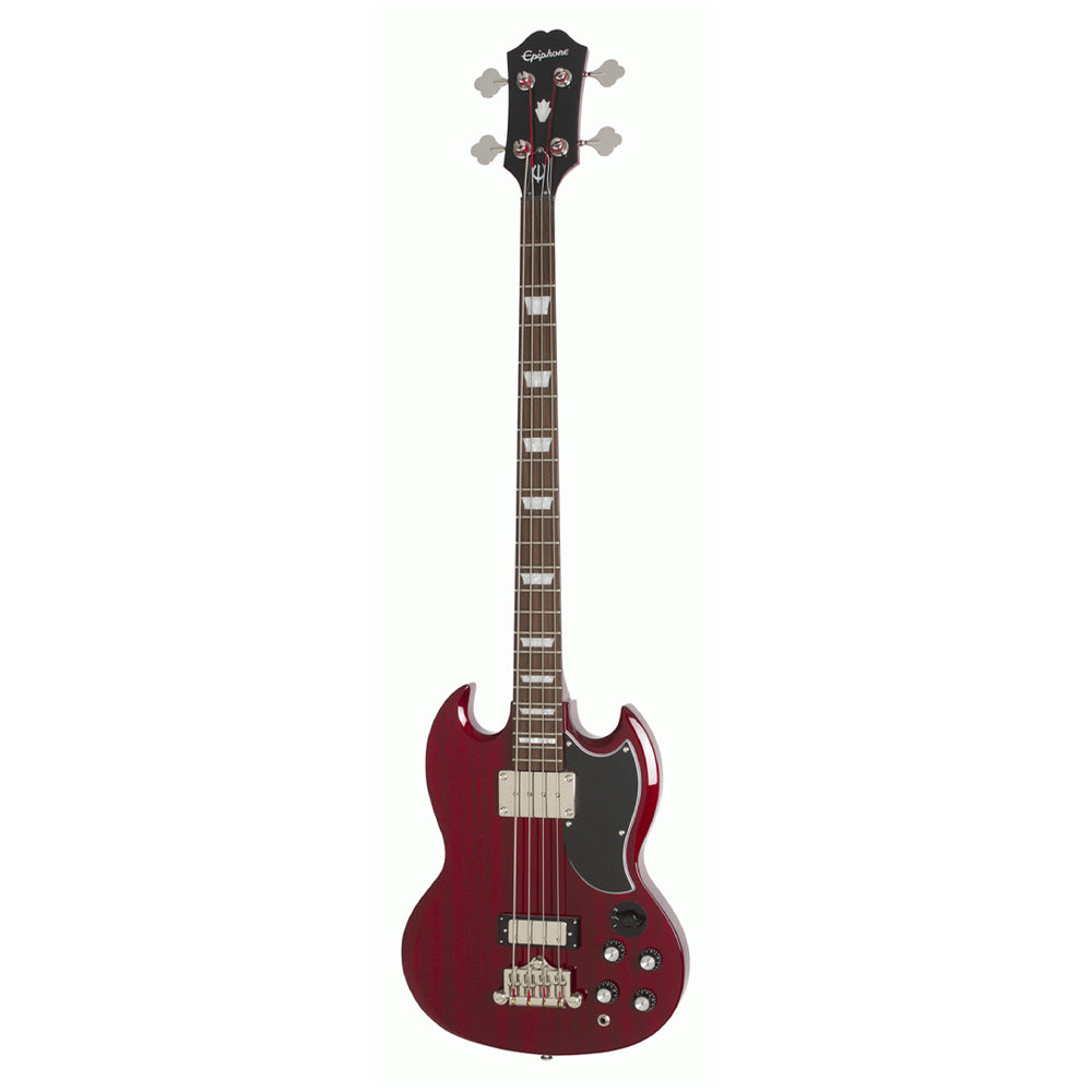 Epiphone SG Bass EB3 Cherry close view ; Epiphone SG Bass EB3 Cherry full view ; Epiphone SG Bass EB3 Cherry back view