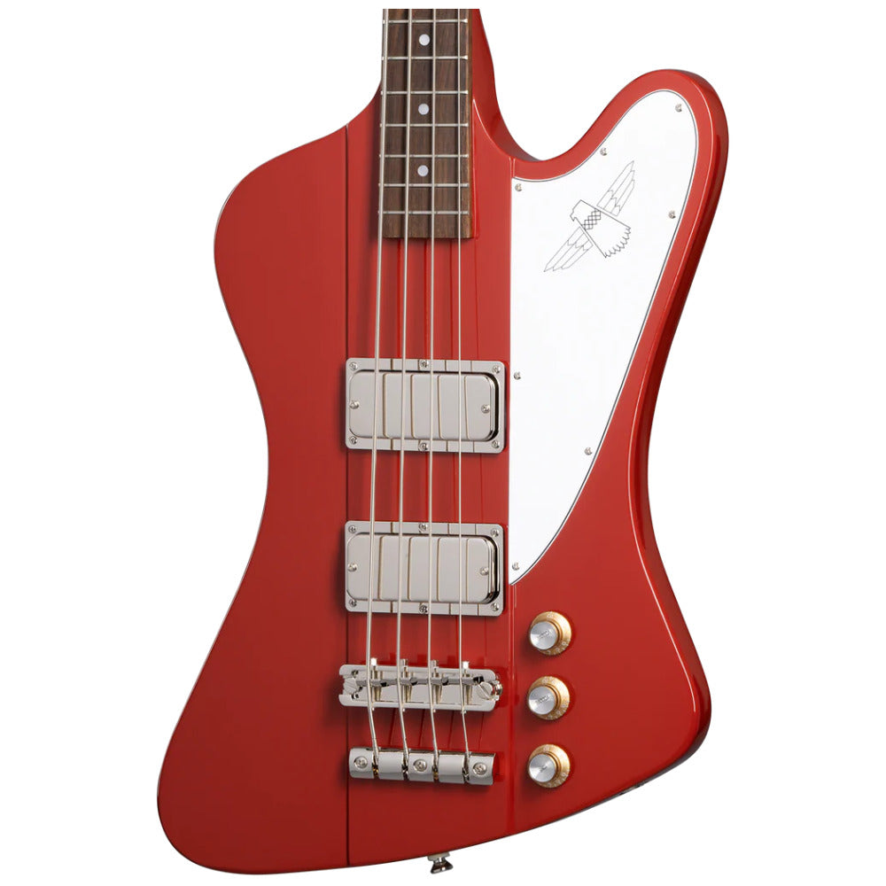 Epiphone Thunderbird '64 Ember Red Body View ; Epiphone Thunderbird '64 Ember Red Full View ; Epiphone Thunderbird '64 Ember Red Back View