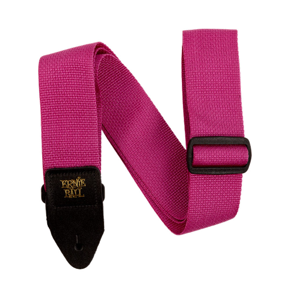 Ernie Ball Polypro Strap - Raspberry & Black