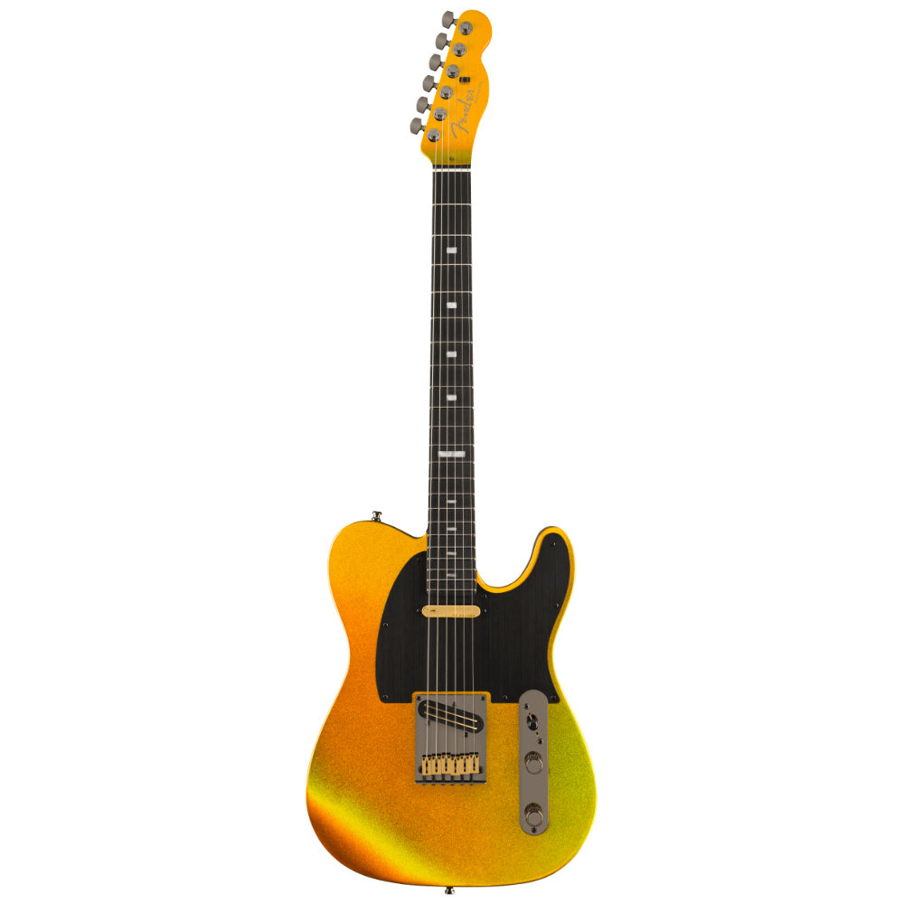 Fender 75th Anniversary American Ultra II Telecaster Liquid Gold Body View ; Fender 75th Anniversary American Ultra II Telecaster Liquid Gold Full View ; Fender 75th Anniversary American Ultra II Telecaster Liquid Gold Back View