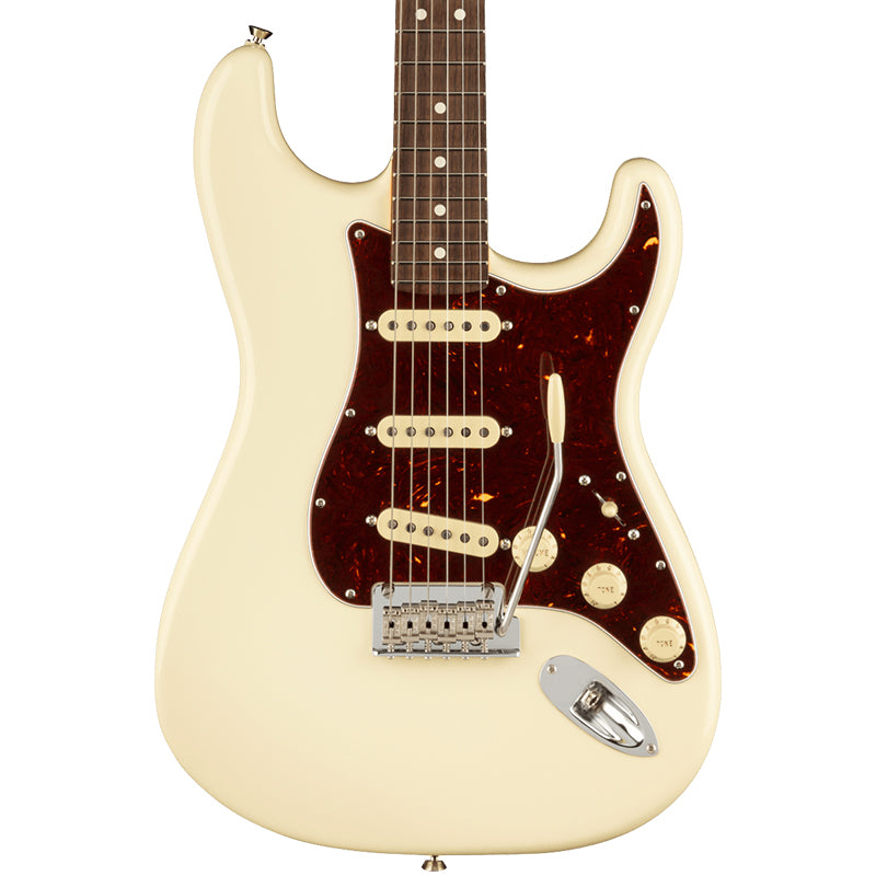 Fender AM Pro II Strat Olympic White Body ; Fender AM Pro II Strat Olympic white ; Fender AM Pro II STrat RW Headstock