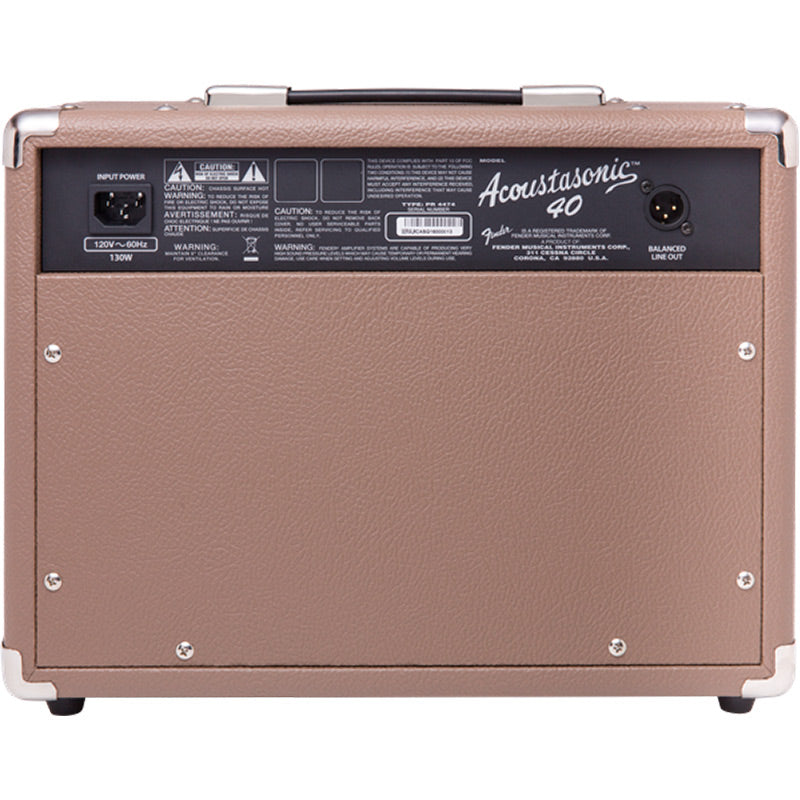 Fender Acoustasonic 40 Acoustic Amp front ; Fender Acoustasonic 40 Acoustic Amp