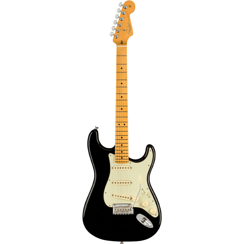 Fender American Professional II Stratocaster Black body ; Fender American Professional II Stratocaster Black all ; Fender American Professional II Stratocaster Black back