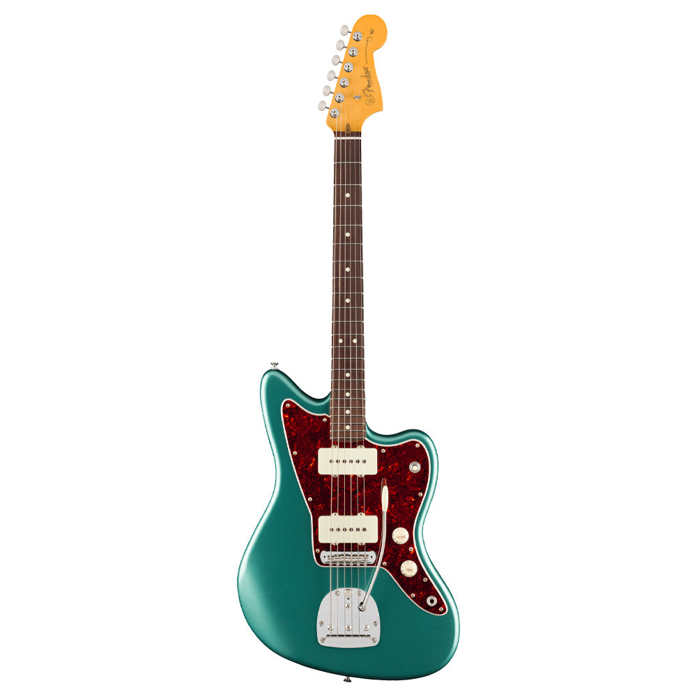 Fender American Professional Classic Jazzmaster Faded Sherwood Green Metallic Close view ; Fender American Professional Classic Jazzmaster Faded Sherwood Green Metallic full view ; Fender American Professional Classic Jazzmaster Faded Sherwood Green Metallic back view