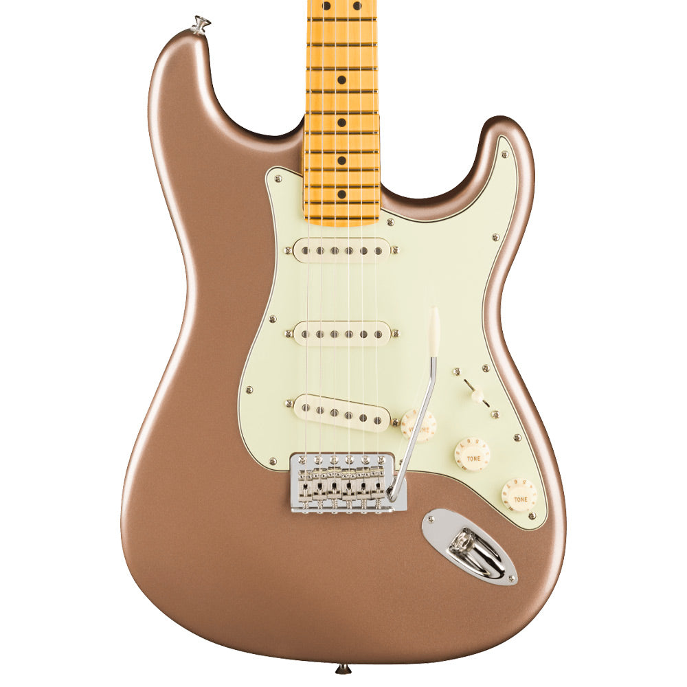 Fender American Professional Classic Stratocaster Rosewood Faded Firemist Gold Close view ; Fender American Professional Classic Stratocaster Rosewood Faded Firemist Gold full view ; Fender American Professional Classic Stratocaster Rosewood Faded Firemist Gold back view