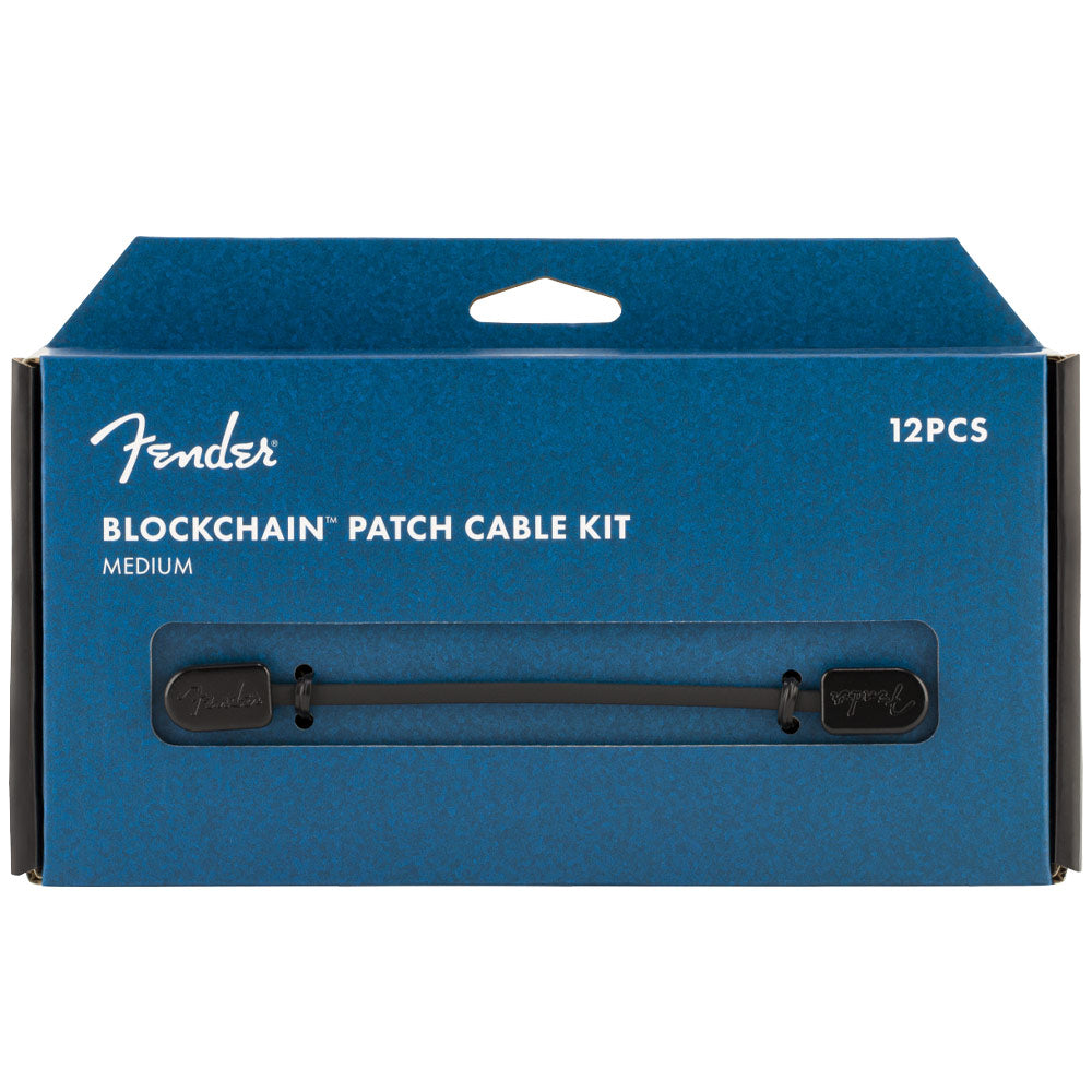 Fender Blockchain Patch Cable Kit Black Medium Pkg ; Fender Blockchain Patch Cable Kit Black Medium Cables
