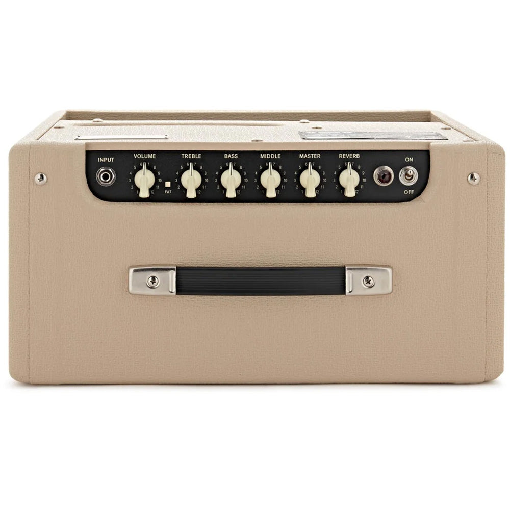 Fender Blues Junior IV Blonde front view ; Fender Blues Junior IV Blonde controls ; Fender Blues Junior IV Blonde back view