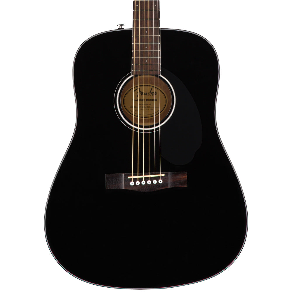 Fender CD-60S Dreadnought Black Acoustic Guitar Front ; Fender CD-60S Dreadnought Black Acoustic Guitar Full ; Fender CD-60S Dreadnought Black Acoustic Guitar Rear ; Fender CD-60S Dreadnought Black Acoustic Guitar Headstock