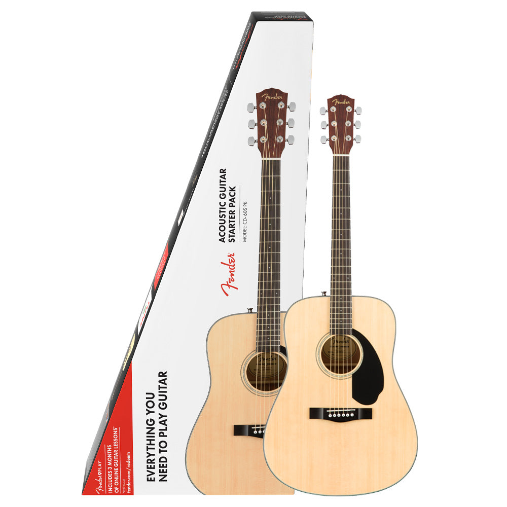 Fender CD60 Guitar Pack ; Fender CD 60S Natural ; Fender CD-60S Dreadnought Acoustic Guitar Pack V2 Natural