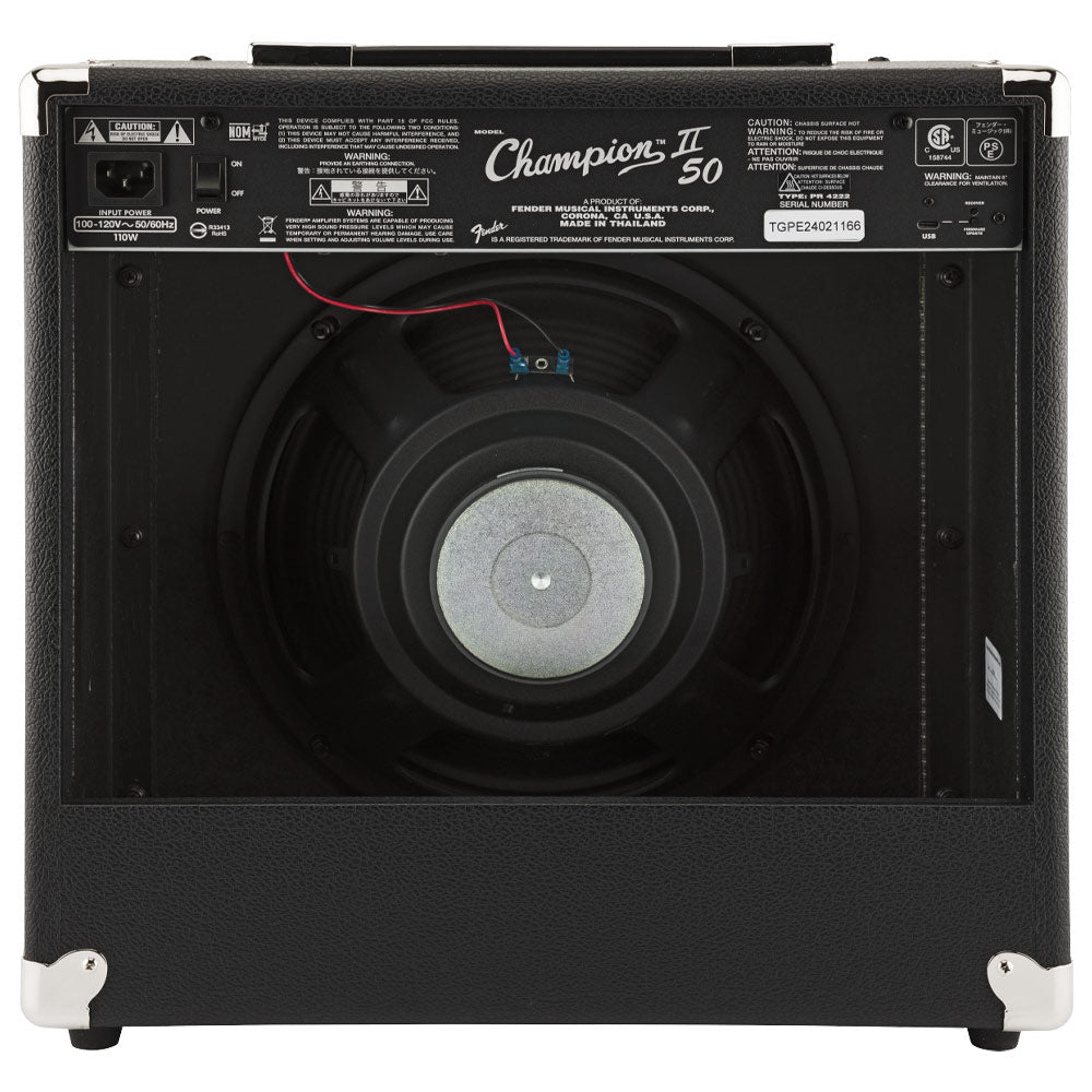 Fender Champion II 50 Guitar Amplifier Front ; Fender Champion II 50 Guitar Amplifier Rear
