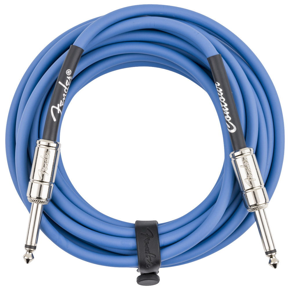 Fender Contour Instrument Cable 18.6ft Lake Placid Blue Unpacked ; Fender Contour Instrument Cable 18.6ft Lake Placid Blue Packed