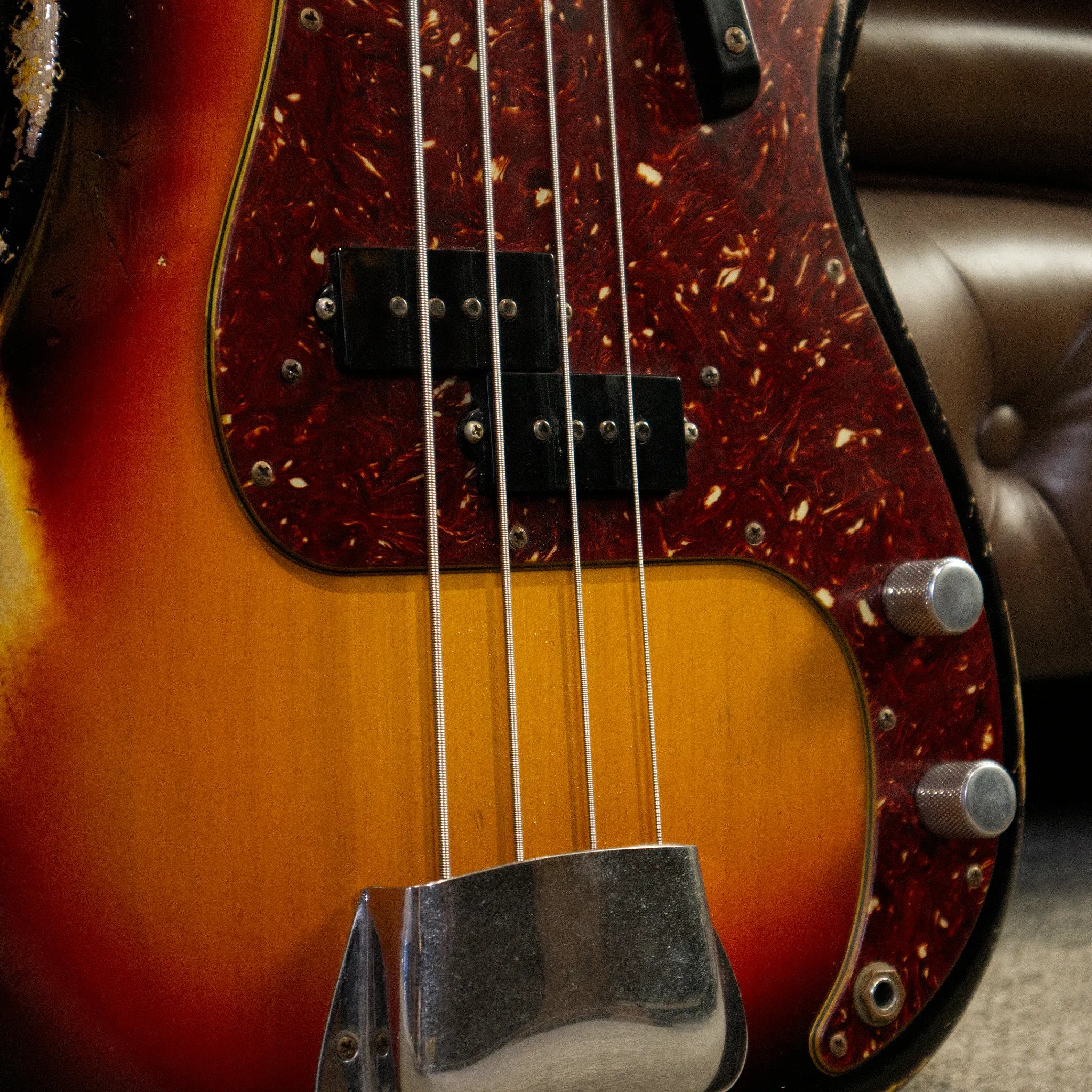Pre-Owned 2014 Fender Custom Shop 1964 L-Series Precision Bass (Bleached 3-Colour Sunburst)
