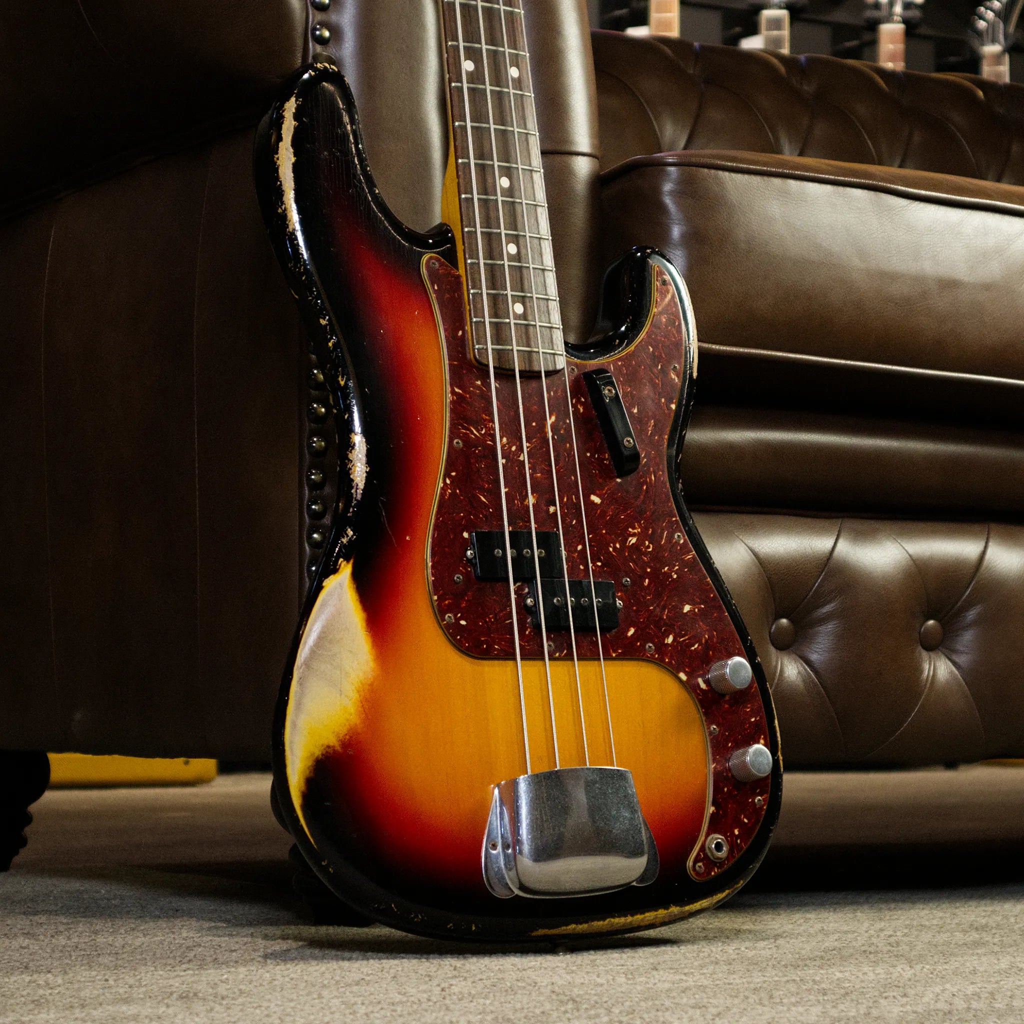 Pre-Owned 2014 Fender Custom Shop 1964 L-Series Precision Bass (Bleached 3-Colour Sunburst)