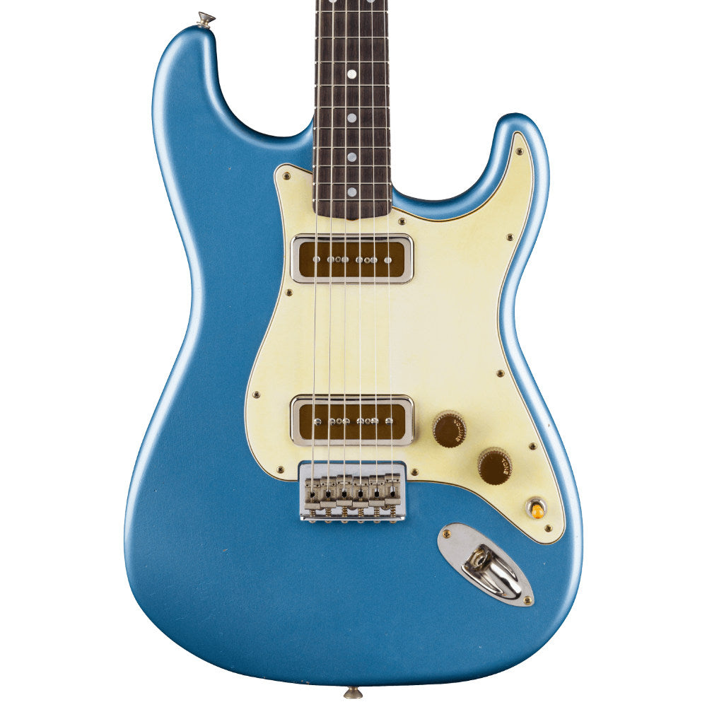 Fender Custom Shop Limited Edition Ariel Posen Signature Stratocaster Journeyman Relic Faded Lake Placid Blue Body View ; Fender Custom Shop Limited Edition Ariel Posen Signature Stratocaster Journeyman Relic Faded Lake Placid Blue Full View ; Fender Custom Shop Limited Edition Ariel Posen Signature Stratocaster Journeyman Relic Faded Lake Placid Blue Back View