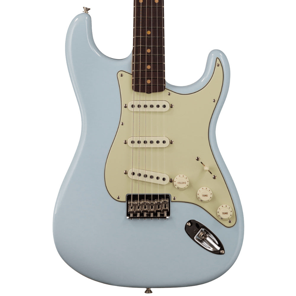 Fender Custom Shop Vintage Custom '59 Hardtail Stratocaster Faded Aged Sonic Blue Body View ; Fender Custom Shop Vintage Custom '59 Hardtail Stratocaster Faded Aged Sonic Blue Full View