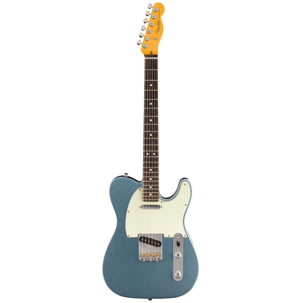 Fender Limited Edition American Professional Classic Telecaster Mystic Ice Blue Metallic Body View ; Fender Limited Edition American Professional Classic Telecaster Mystic Ice Blue Metallic Full View ; Fender Limited Edition American Professional Classic Telecaster Mystic Ice Blue Metallic Back View