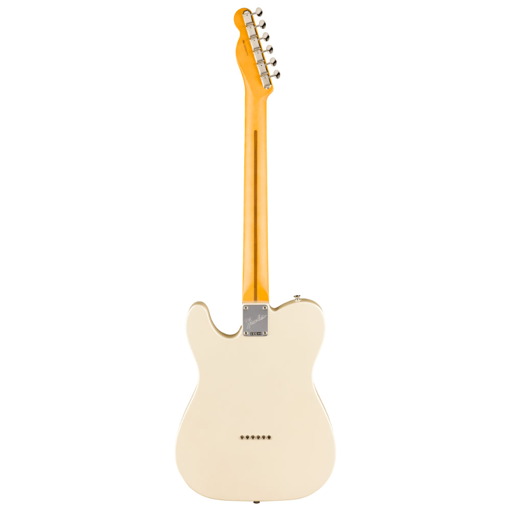 Fender Limited Edition American Professional Classic Telecaster Olympic Pearl Body View ; Fender Limited Edition American Professional Classic Telecaster Olympic Pearl Full View ; Fender Limited Edition American Professional Classic Telecaster Olympic Pearl Back View