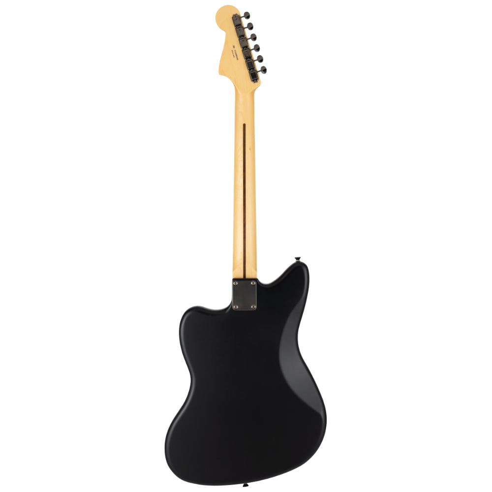 Fender Limited Edition Hybird II Jazzmaster Noir Black Body View ; Fender Limited Edition Hybird II Jazzmaster Noir Black Full View ; Fender Limited Edition Hybird II Jazzmaster Noir Black Back View