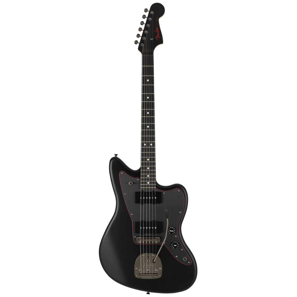 Fender Limited Edition Hybird II Jazzmaster Noir Black Body View ; Fender Limited Edition Hybird II Jazzmaster Noir Black Full View ; Fender Limited Edition Hybird II Jazzmaster Noir Black Back View