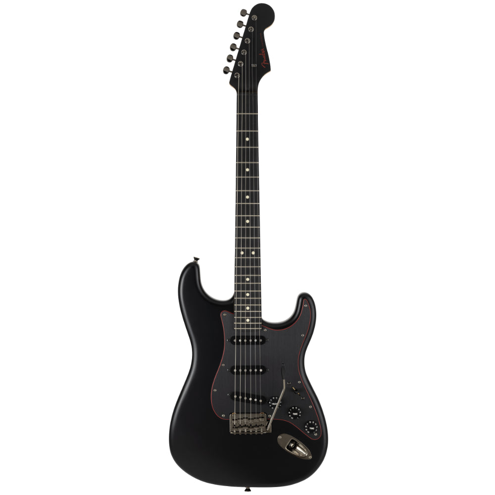 Fender Limited Edition Hybrid II Stratocaster Noir Black Body View ; Fender Limited Edition Hybrid II Stratocaster Noir Black Full View ; Fender Limited Edition Hybrid II Stratocaster Noir Black Back View
