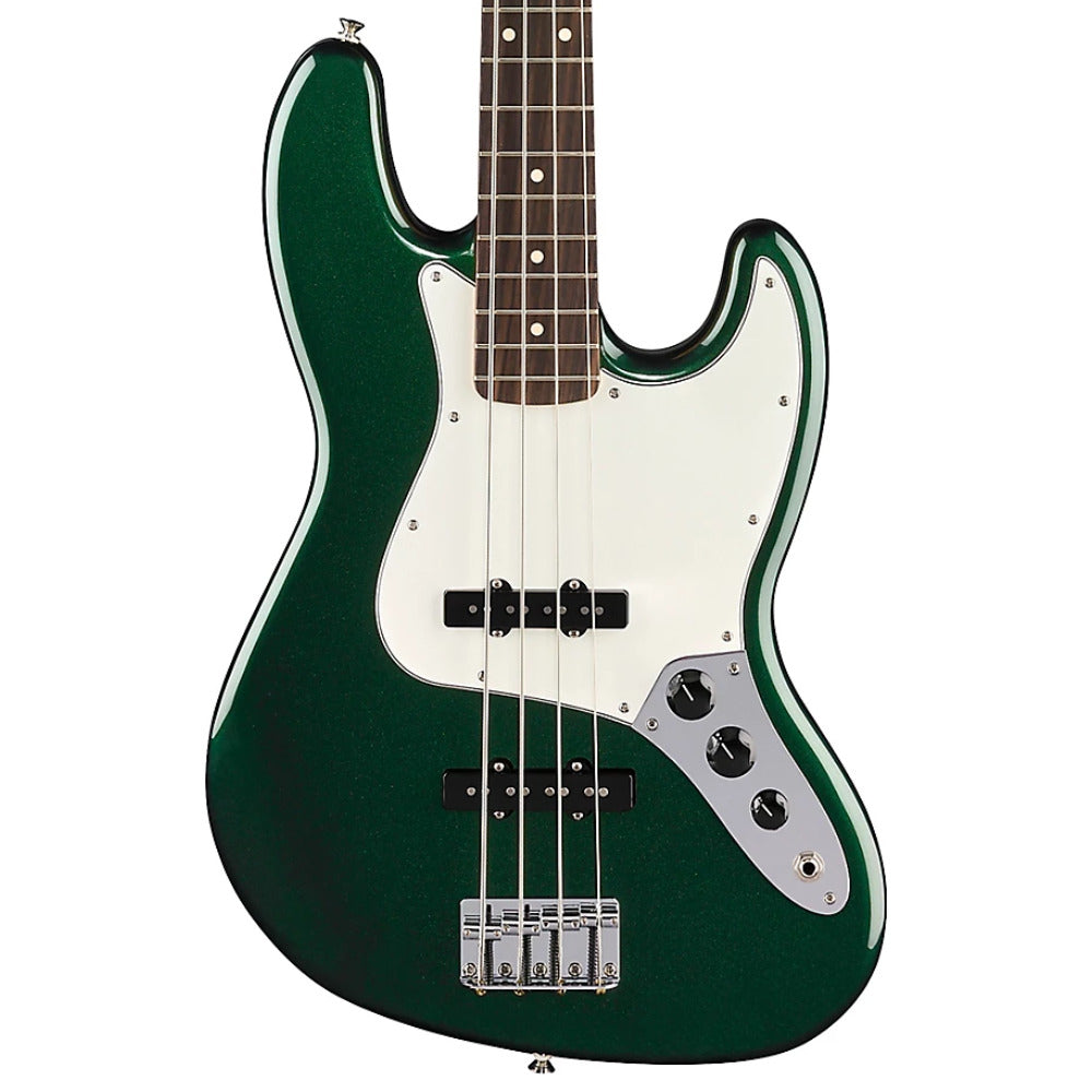 Fender Limited Edition Player II Jazz Bass British Racing Green Body View ; Fender Limited Edition Player II Jazz Bass British Racing Green Full View ; Fender Limited Edition Player II Jazz Bass British Racing Green Back View